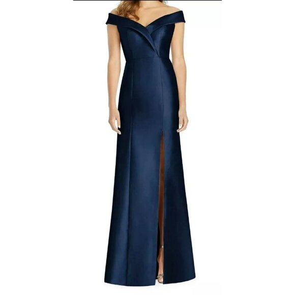 Alfred Sung Midnight Blue Size 4 Style D760 Retail $250.00 NWT - Picture 1 of 6